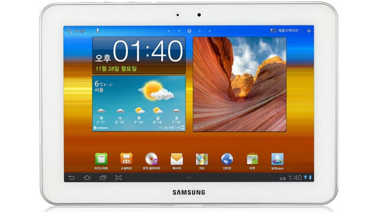 「Galaxy Tab 8.9」でもオールホワイトを発見