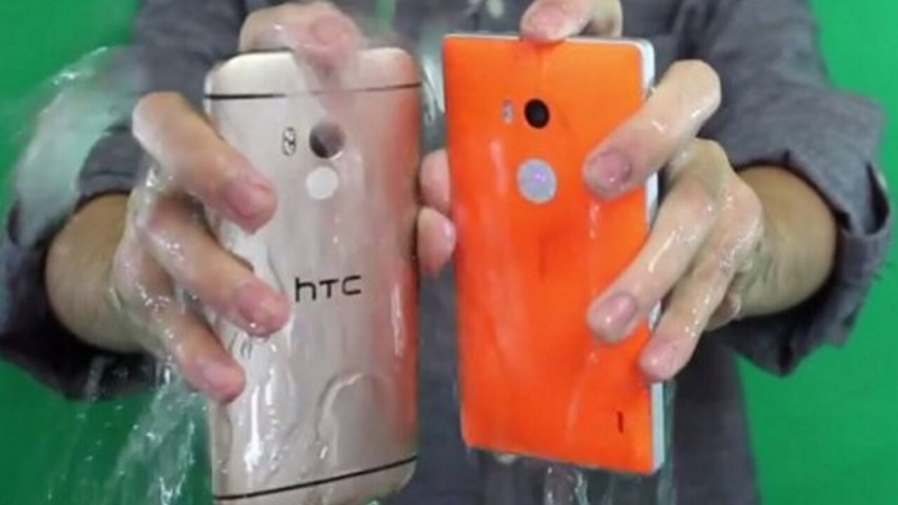 HTC One M8/Lumia 930のALSアイス・バケツ・チャレンジ非公式動画