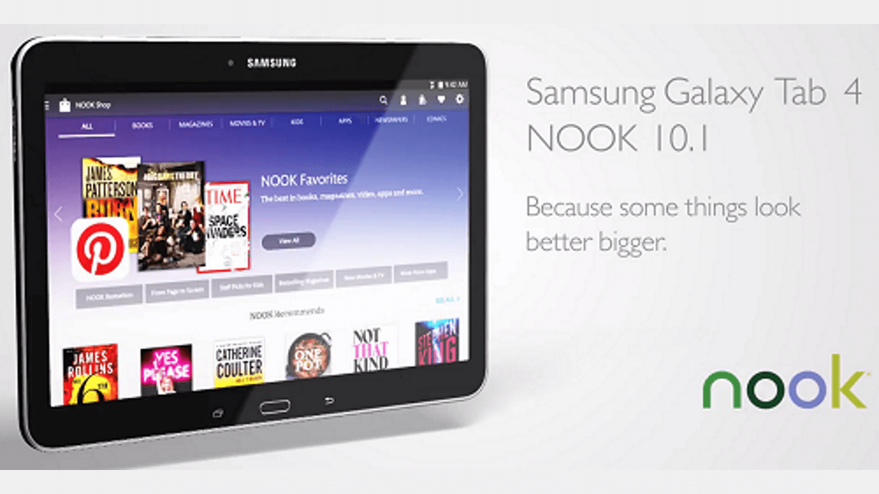 Barnes&Noble、Galaxy Tab 4 NOOK 10.1を発表