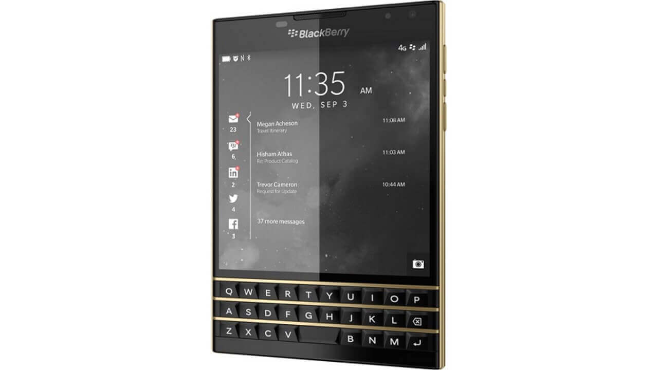「BlackBerry Passport Black & Gold Limited Edition」正式発表