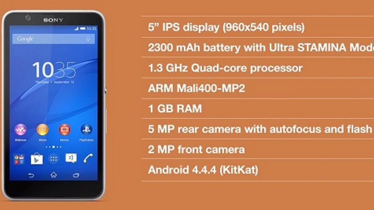 Sony Mobile、5インチqHDディスプレイ搭載「Xperia E4」発表