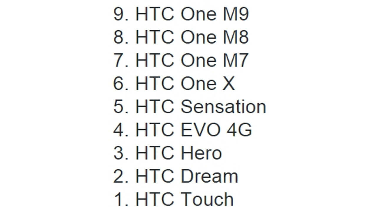 「HTC One M9」名前の由来がHTC幹部より明かされる