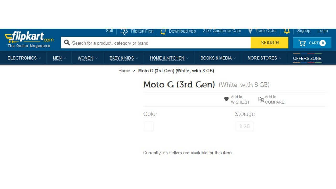 「Moto G（3rd Gen.）」インド通販サイトに一時掲載