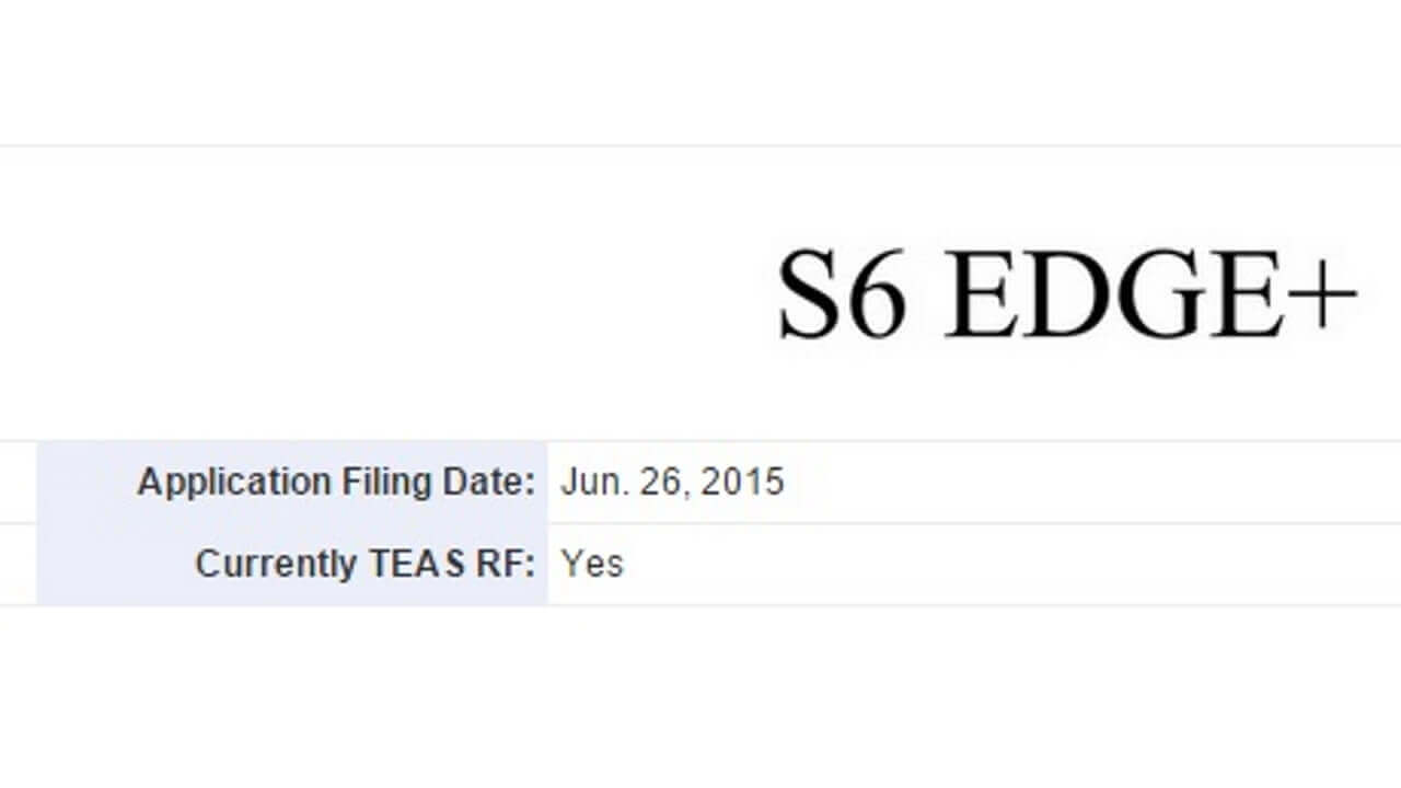 Samsung、「S6 edge+」米国で商標登録