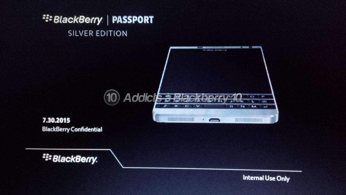 「BlackBerry Passport Silver Edition」の存在が明らかに