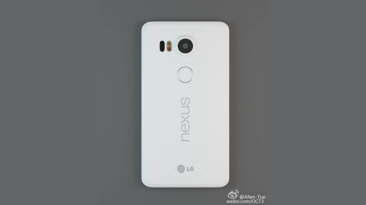 LGロゴ入り「Nexus 5X」背面画像