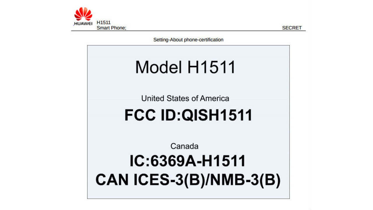 Huawei製「Nexus 6P（H1511）」FCC認証取得