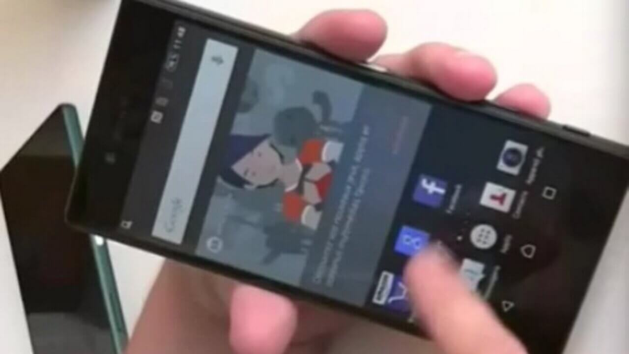 「Xperia Z5」ハンズオン画像の元動画