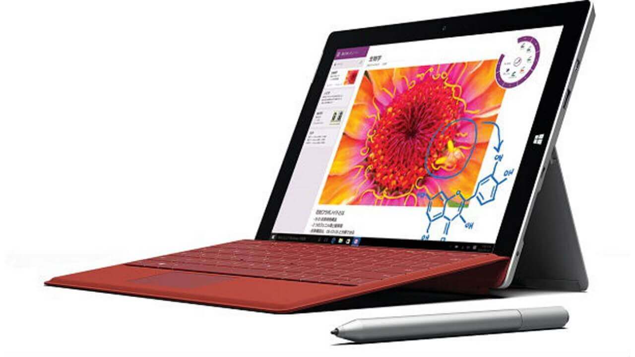 Microsoft、Windows 10搭載「Surface 3」10月9日国内発売