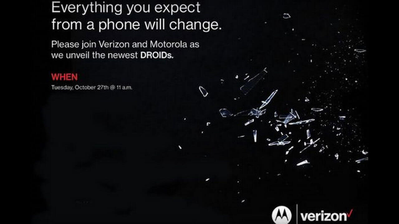Verizon、10月27日に新型「Droid」発表イベント開催