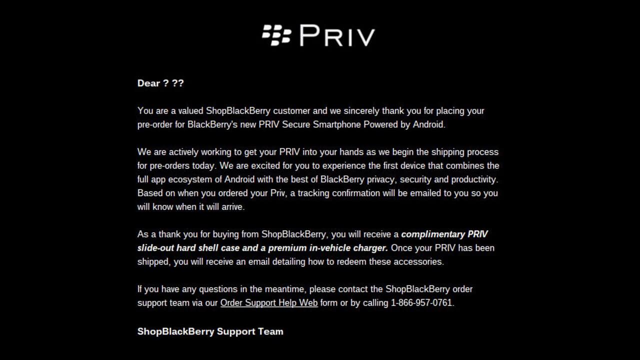 「BlackBerry Priv」公式サイト購入でスライドアウトハードケース無料