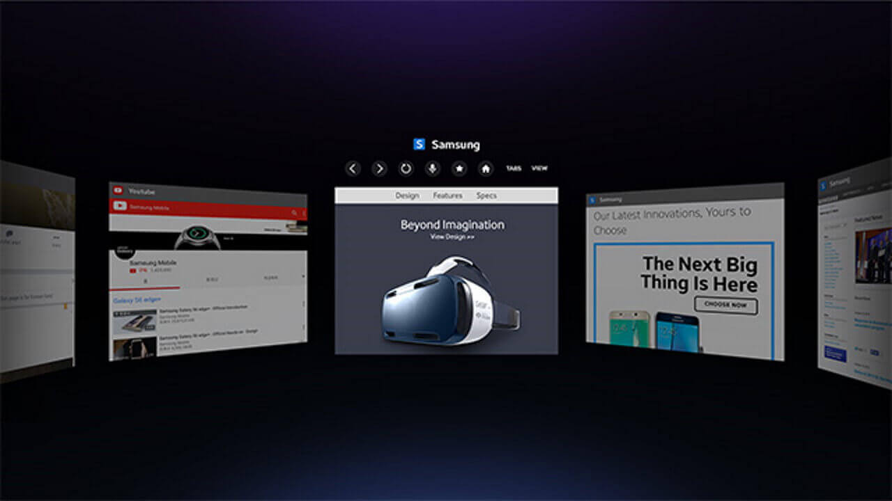 Gear VRブラウザアプリ「Samsung Internet」提供開始