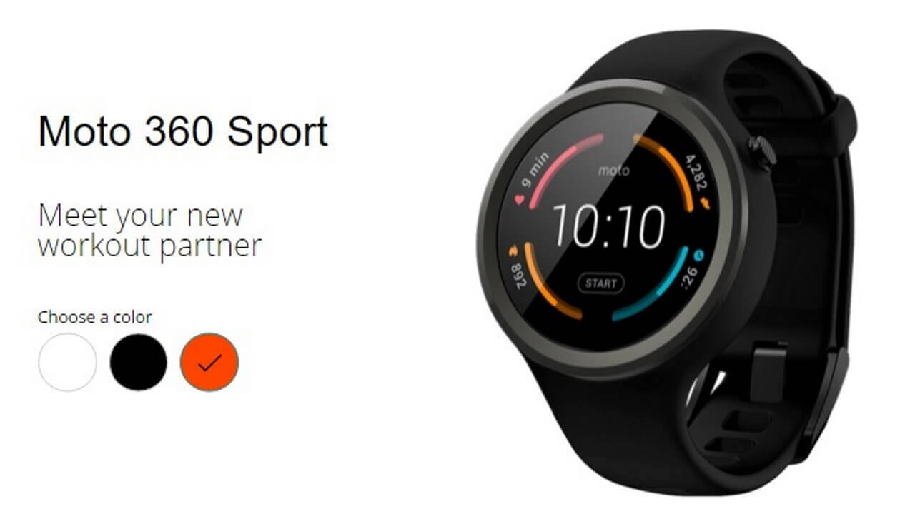 フィットネス特化Android Wear「Moto 360 Sport」米国で3色共に発売