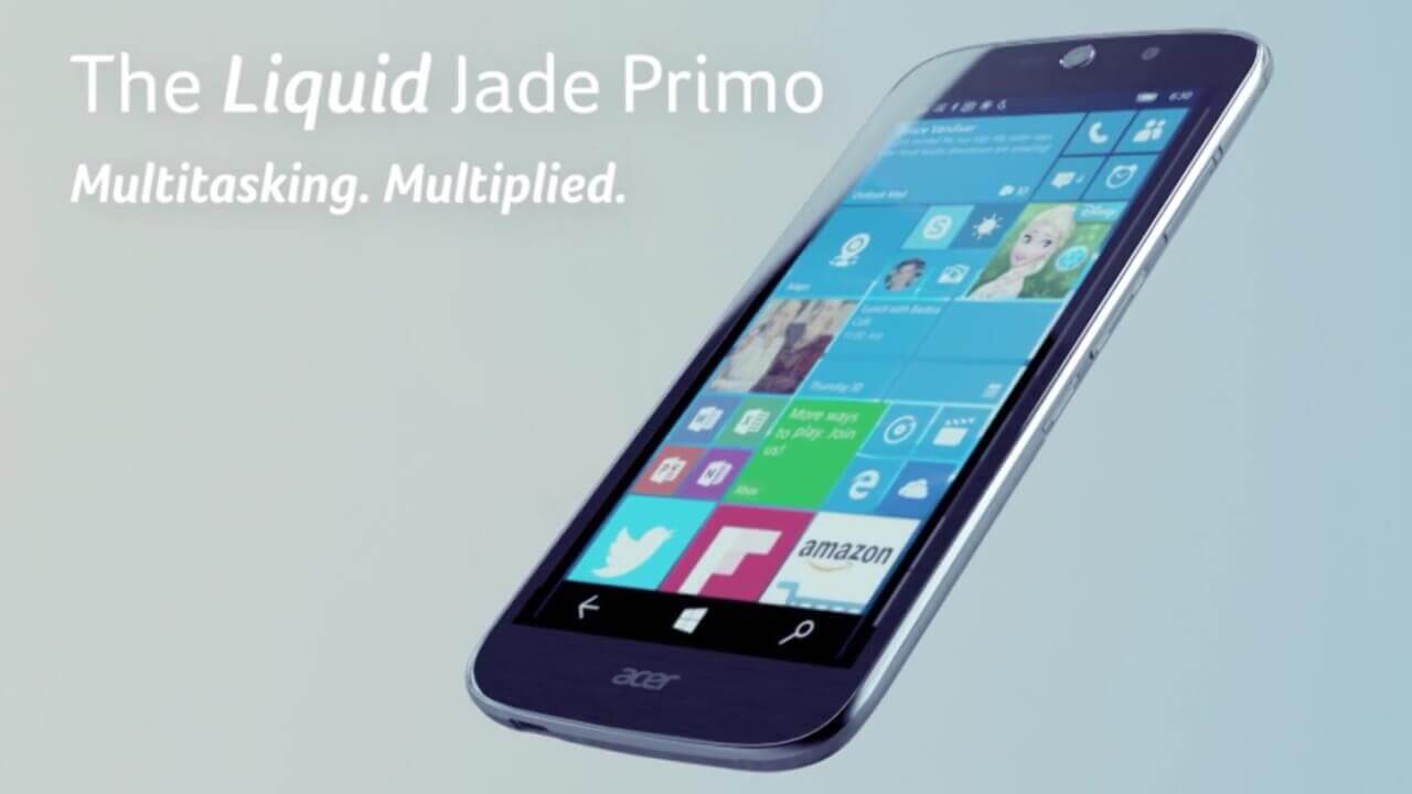 Acer、Windows 10 Mobile「Liquid Jade Primo」プロモーション動画公開