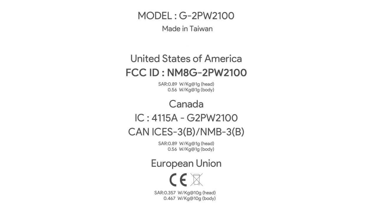 HTC製Nexus「G-2PW2100/G-2PW4100」FCC認証取得