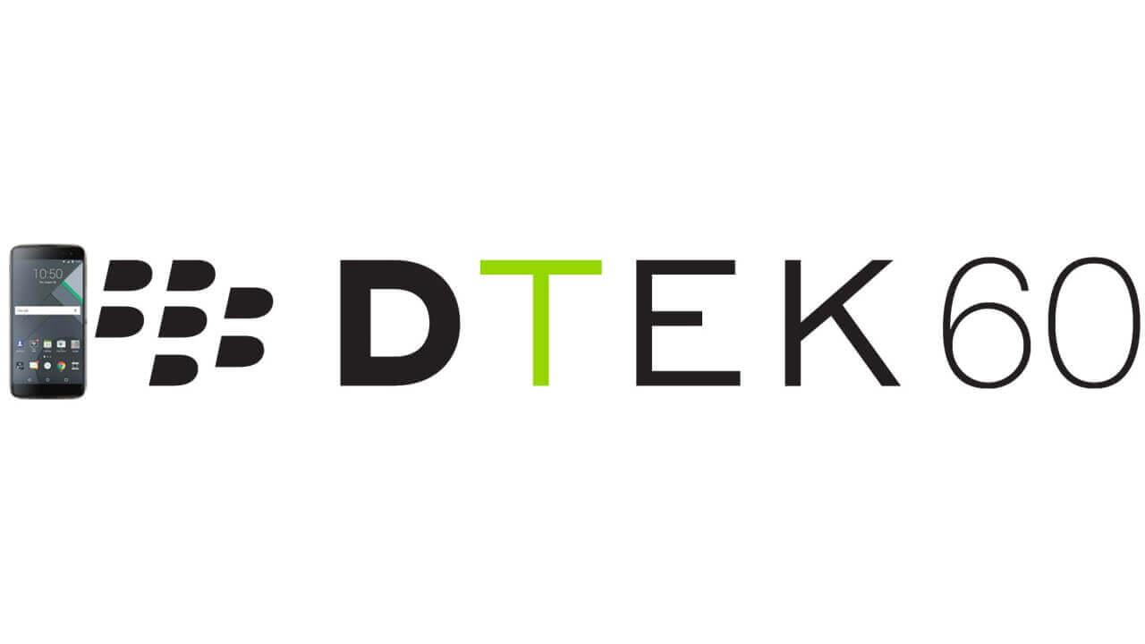 新型「BlackBerry DTEK60」ロゴと実機画像