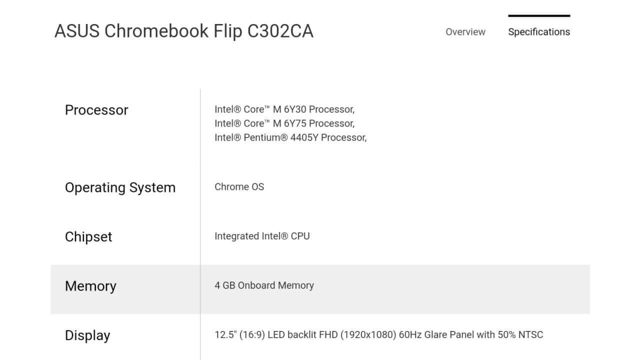 Chromebook Flip C302CA