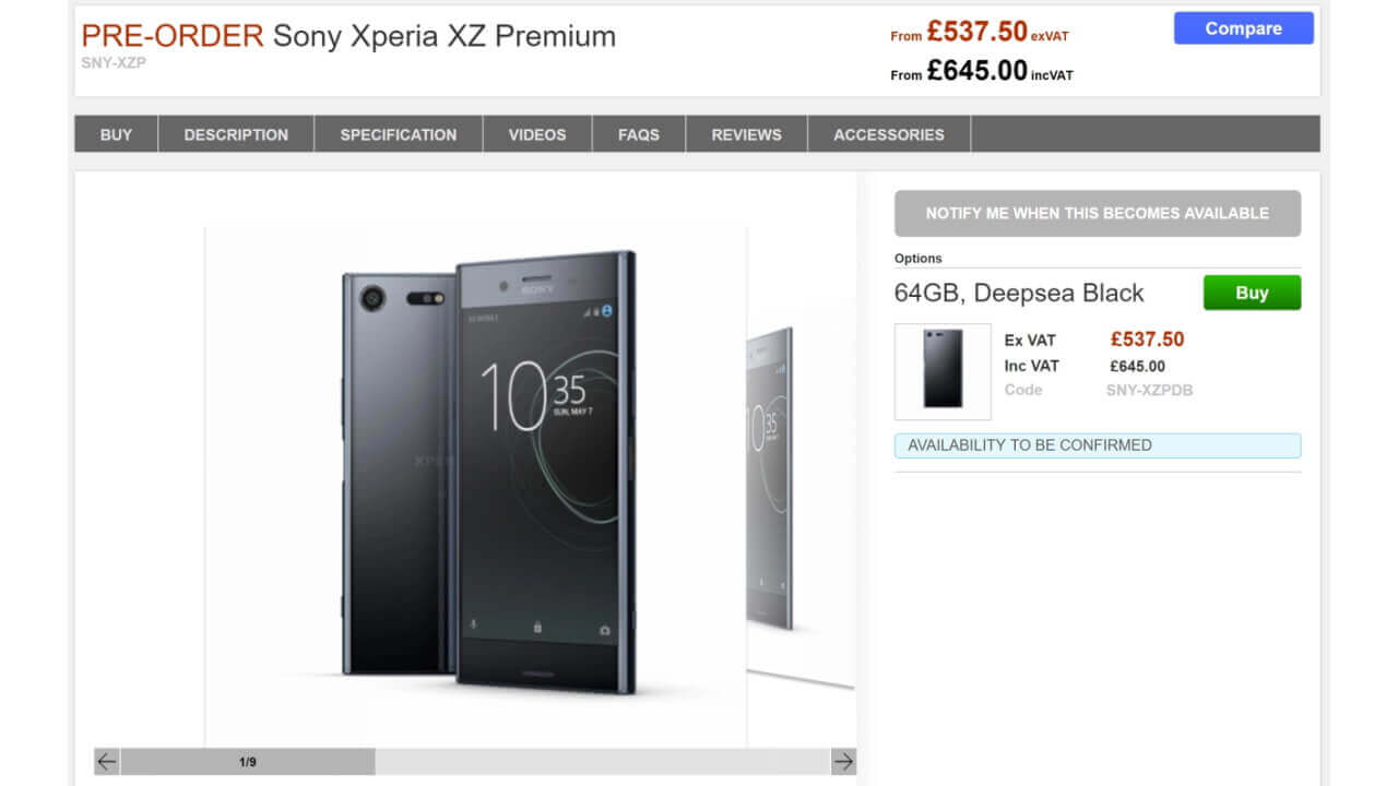 英Cloveが「Xperia XZ Premium」予約開始