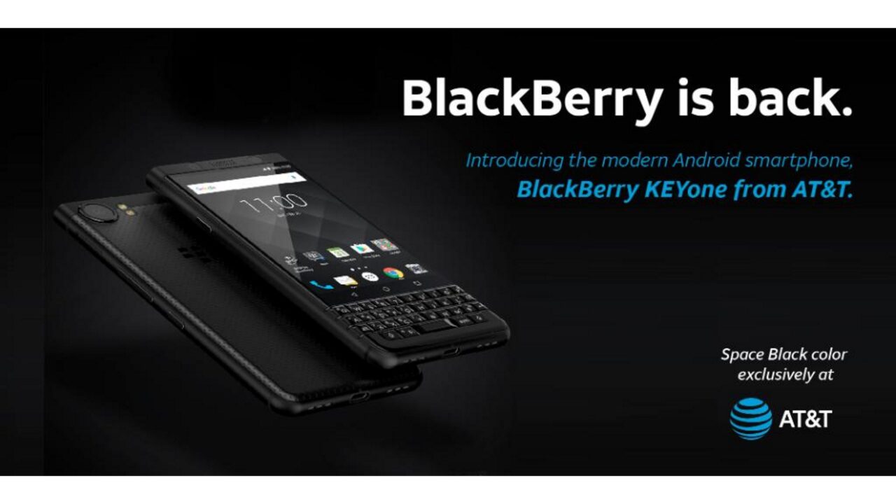 BlackBerry、AT&T版「BlackBerry KEYone」スペースブラック発表
