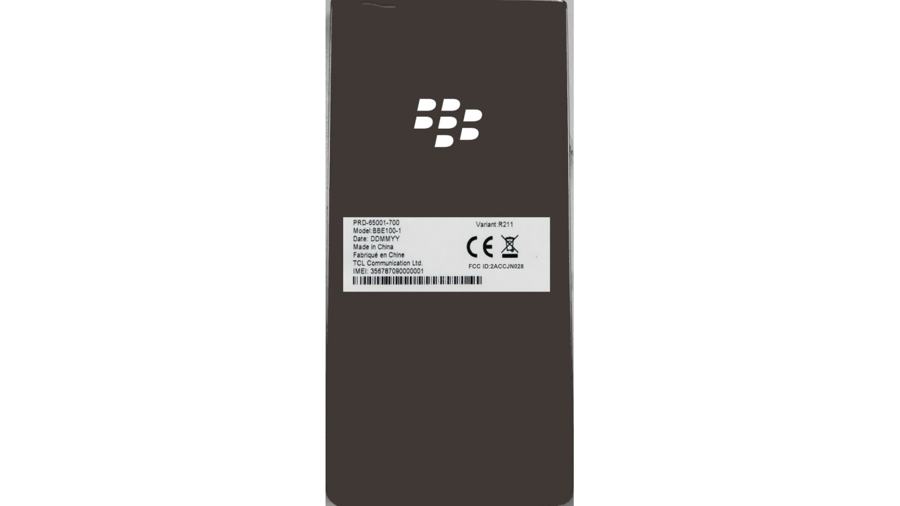 謎のBlackBerry型番「BBE100-1」FCC認証取得