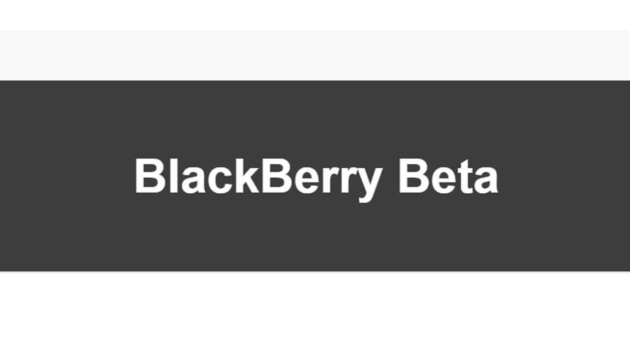 BlackBerry Beta