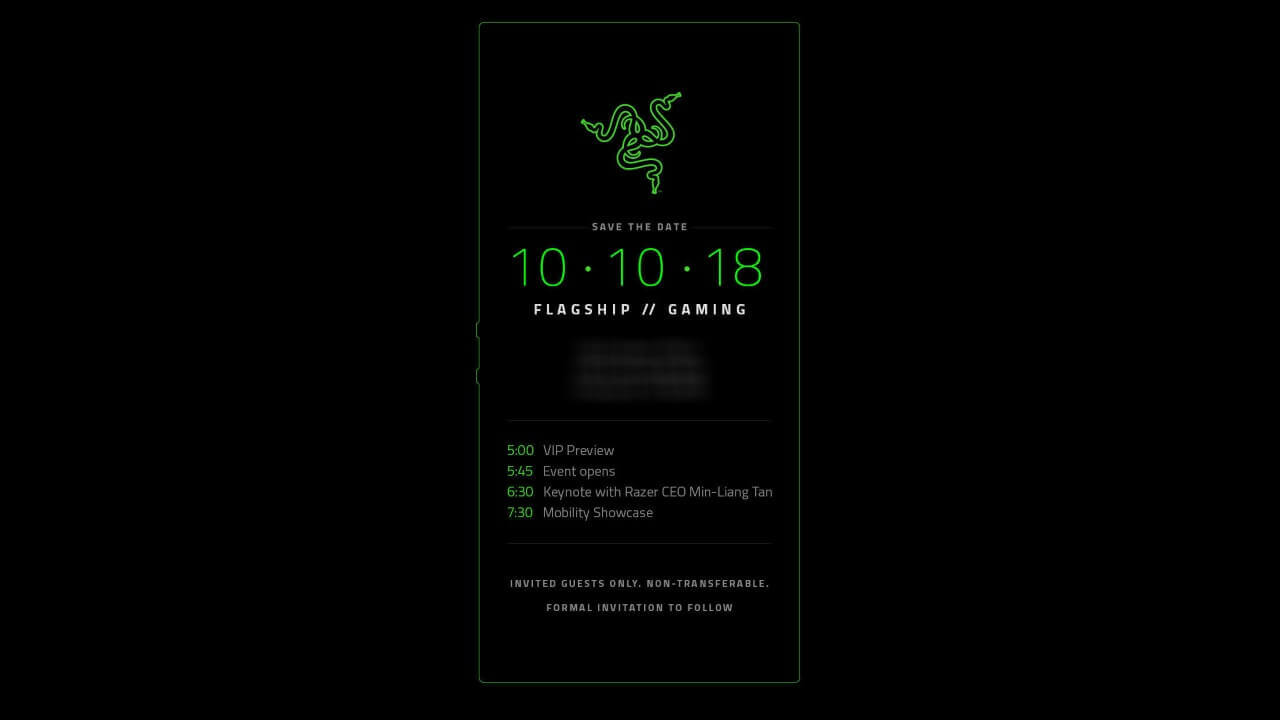 RAZER、10月10日新製品発表イベントで「Razer Phone 2」発表？