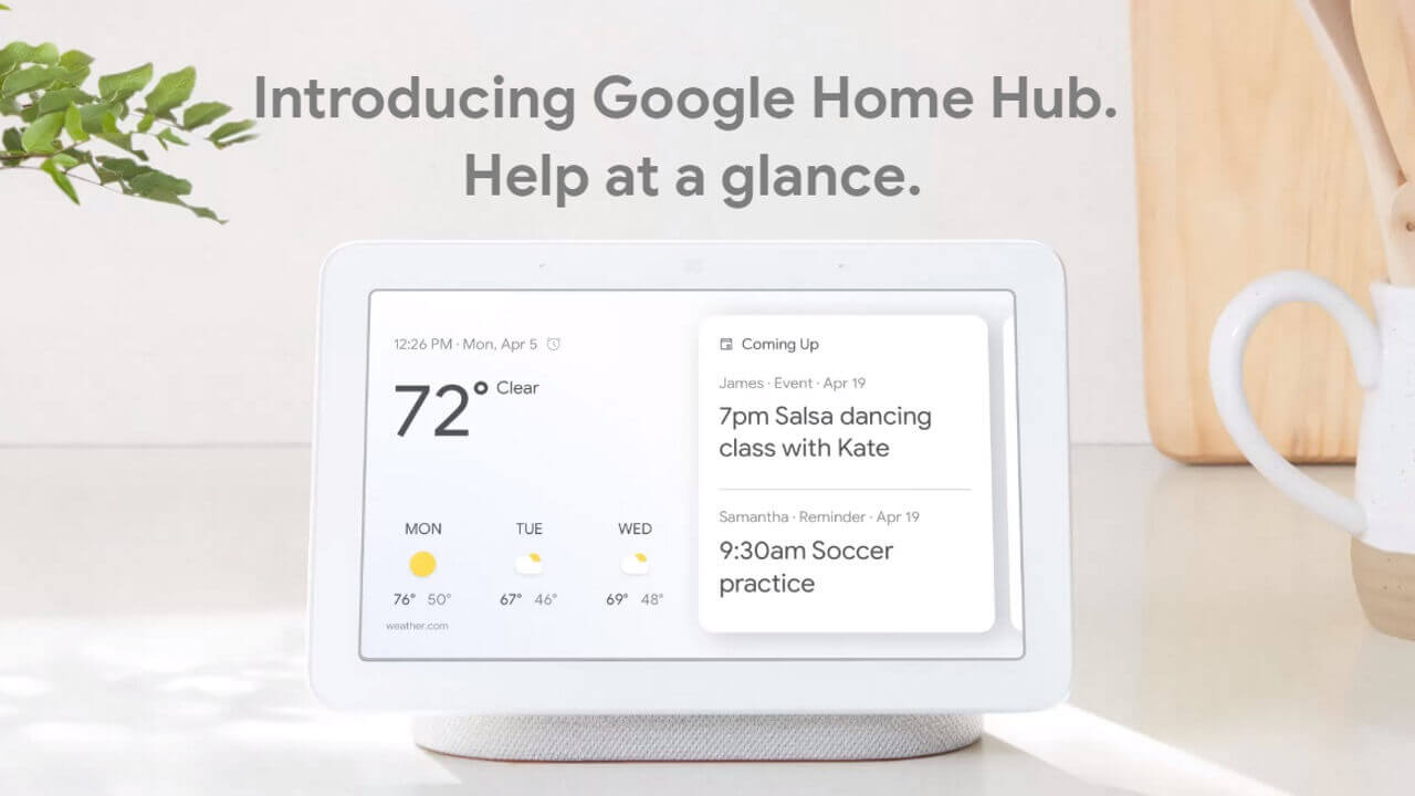 米国で「Google Home Hub」発売