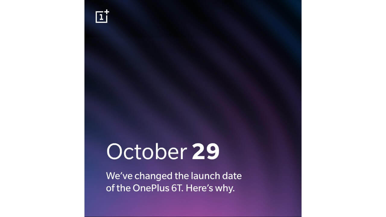 「OnePlus 6T」発表イベントが1日前倒し