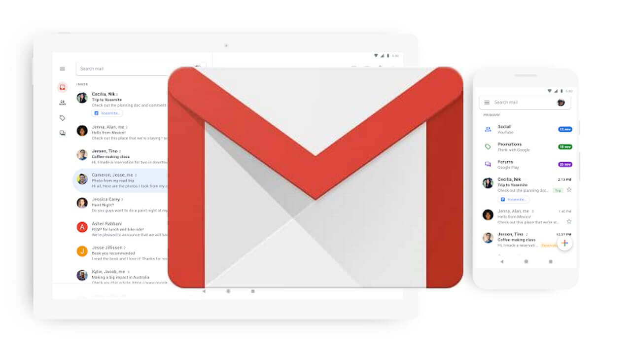 Google、「Gmail」新マテリアルデザインアップデート発表