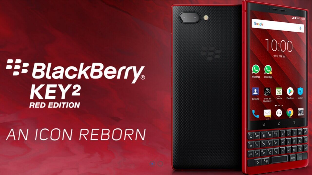「BlackBerry KEY2 Red Edition」来週出荷開始
