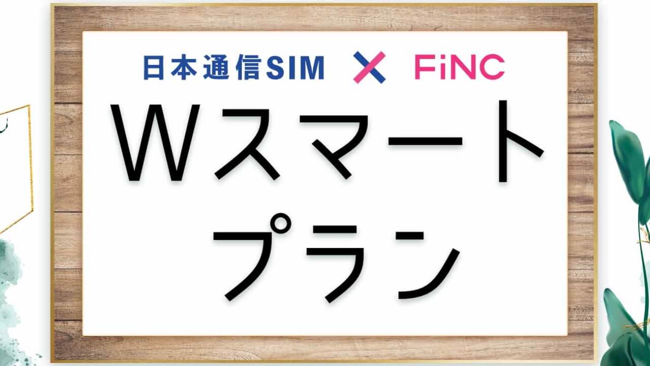 日本通信、データ3GB+「FiNC Plus」音声SIM「Wスマートプラン」提供開始