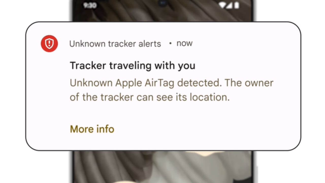 Unknown tracker alerts